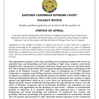 Eastern Caribbean Supreme Court - Justice of Appeal
